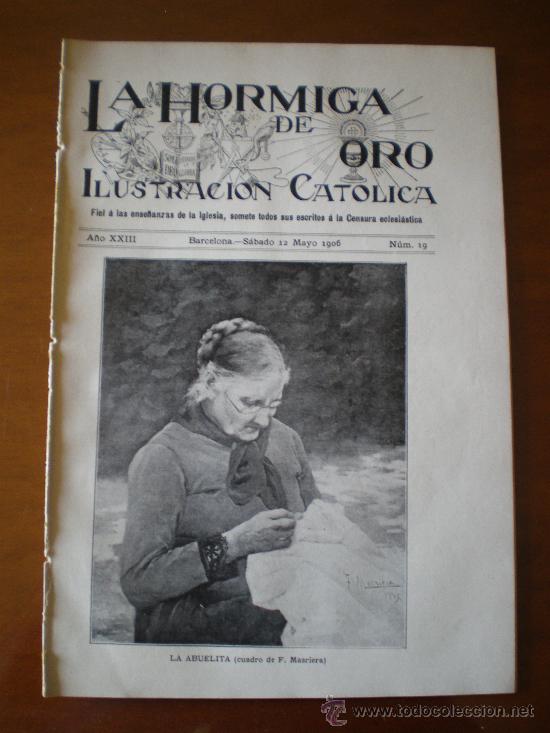 Coleccionismo de revistas y peri&oacute;dicos: LA HORMIGA DE ORO N&ordm; 19 (12/05/06) BARCELONA MASRIERA PALMA DE MALLORCA