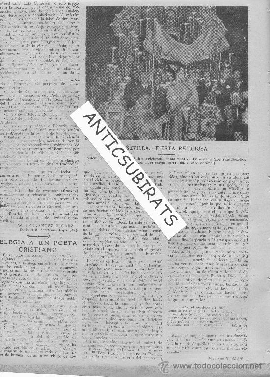 Coleccionismo de Revistas y Peri&oacute;dicos: ABC.15-11-1938.GUERRA CIVIL.SANTIFICACION DE LAS FIESTAS DEL BARRIO DE TRIANA. SEVILLA.
