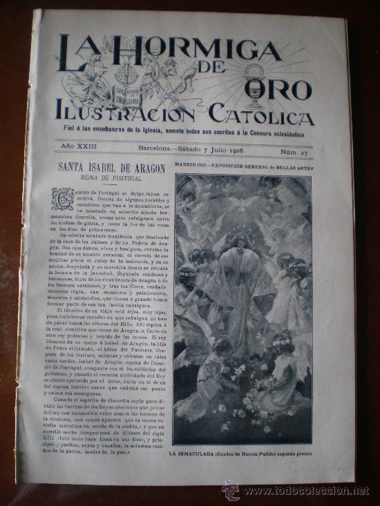 Coleccionismo de revistas y peri&oacute;dicos: LA HORMIGA DE ORO N&ordm; 27 (07/07/06) ARENYS DE MUNT BARCELONA ARQUITECTURA CASA PINCE EVELIO DORIA