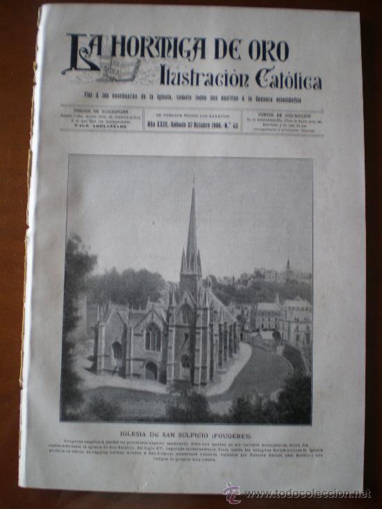 Coleccionismo de revistas y peri&oacute;dicos: LA HORMIGA DE ORO N&ordm; 43 (27/10/06) CACERES LENGUA CATALANA MOSSEN VERDAGUER TIBIDABO