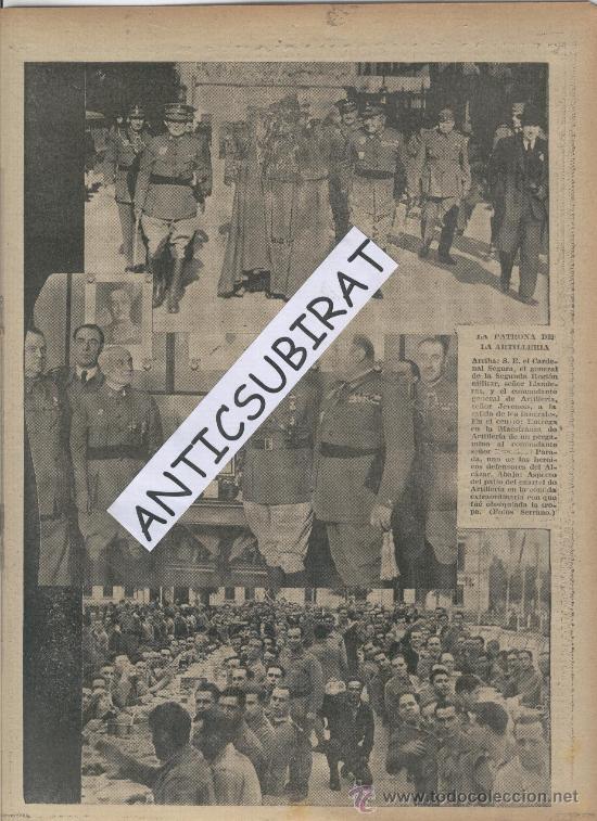 Coleccionismo de revistas y peri&oacute;dicos: ABC-06-12-1938.GUERRA CIVIL.LA PATRONA DE LA ARTILLERIA.LA MAESTRANZA. SEVILLA. CARDENAL SEGURA.