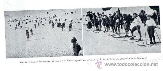 Coleccionismo de revistas y peri&oacute;dicos: LA MOLINA 1924 ESQUI ASPECTOS RETAL HOJA REVISTA
