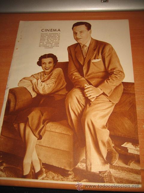 Coleccionismo de revistas y peri&oacute;dicos: CINE CONCHITA MONTENEGRO Y RAUL ROULIEN HOJA DE REVISTA  BLANCO Y NEGRO 1935