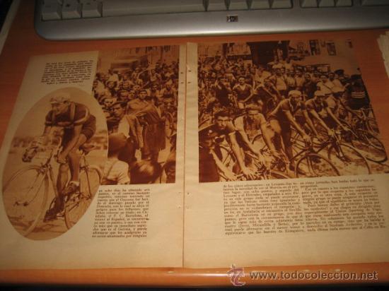 Coleccionismo de revistas y peri&oacute;dicos: CICLISMO III GRAN PREMIO BLANDIMERESEN TARRAGONA Y BERRENDERO  HOJA DE REVISTA BLANCO Y NEGRO 1935