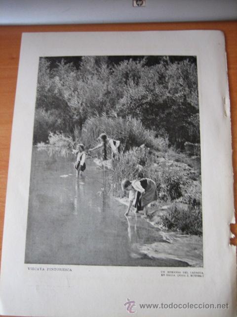 Coleccionismo de Revistas y Peri&oacute;dicos: UN REMANSO DEL CADAGUA EN ZALLA HOJA DE REVISTA BLANCO Y NEGRO 1919