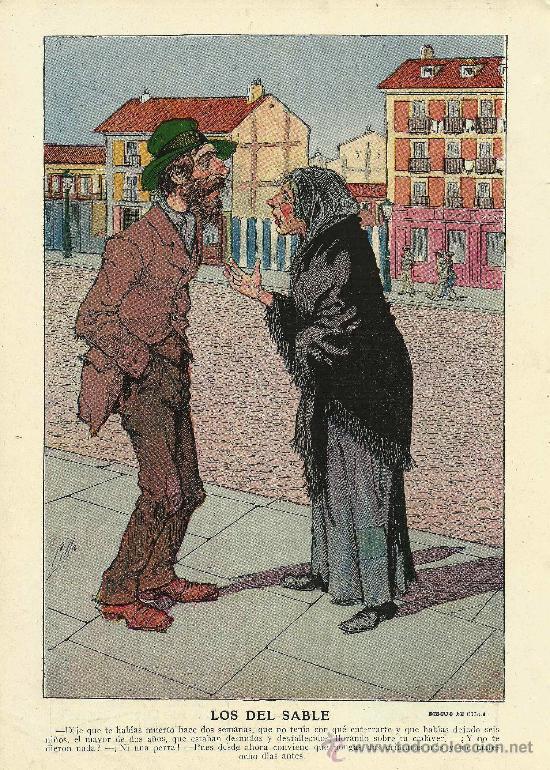 Coleccionismo de Revistas y Peri&oacute;dicos: Los del sable / dibujo de humor de Cilla  - 1914