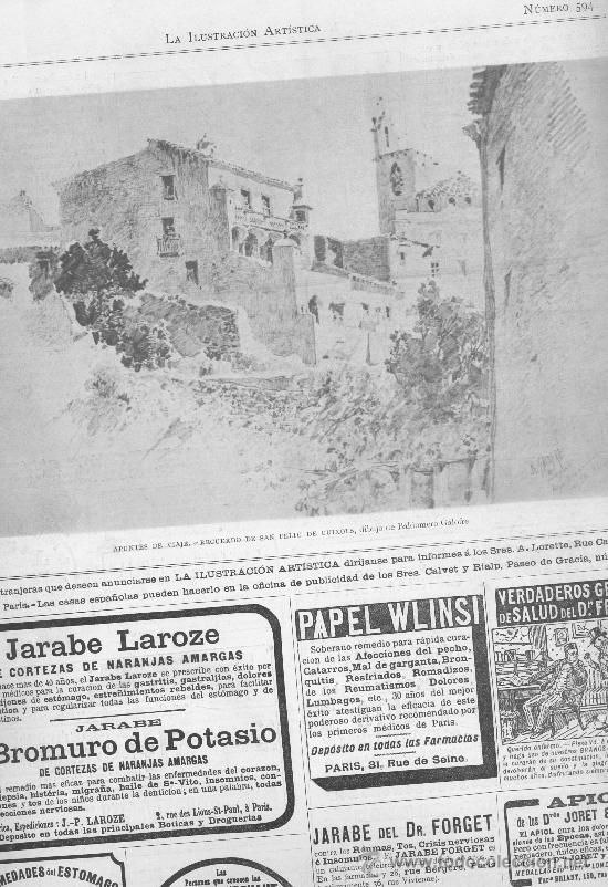 Collection Magazines and Newspapers: REVISTA A&Ntilde;O 1893 BALDOMERO GALOFRE SANT FELIU DE GUIXOLS PINTOR NACIDO EN REUS