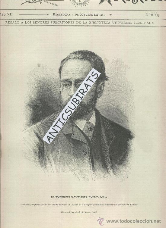 Collection Magazines and Newspapers: REVISTA.A&Ntilde;O 1893.PUERTO REAL. CADIZ.AUGUSTO JEREZ PERCHET.EMILIO ZOLA. PORTADA.