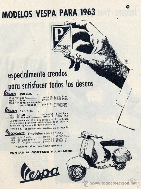 Coleccionismo de Revistas y Peri&oacute;dicos: VESPA 1952 HOJA REVISTA
