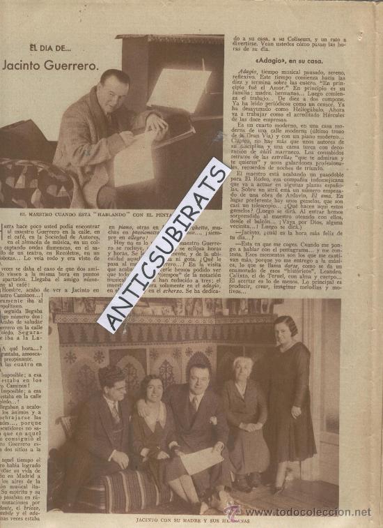 Collection Magazines and Newspapers: REVISTA 1932 JACINTO GUERRERO EL COLISEUM SAN ISIDRO MADRID ANTIGUA ARCA DE SAN ISIDRO