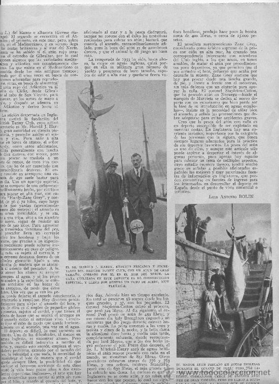 Collection Magazines and Newspapers: REVISTA 1935 PESCA DEL ATUN CON CA&Ntilde;A FALANGE ESPA&Ntilde;OLA DE ALCA&Ntilde;IZ PESCA DE SARDINA DE SANTANDER