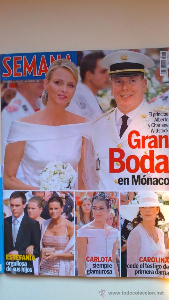 Coleccionismo de Revistas y Peri&oacute;dicos: REVISTA. SEMANA.A&Ntilde;O 2011.N&ordm;3727/GRN  BODA EN MONACO.