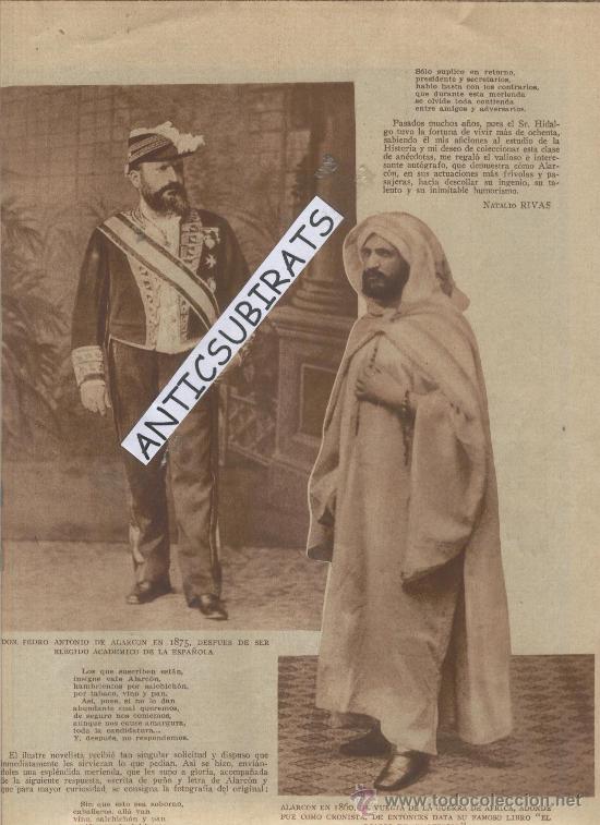 Coleccionismo de Revistas y Peri&oacute;dicos: REVISTA.ABC. 1931.PEDRO ANTONIO DE ALARCON.ALPUJARRA.CRONISTA DE LA GUERRA DE AFRICA.1860.AIBAR.PRIM