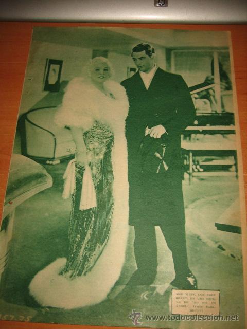 Coleccionismo de revistas y peri&oacute;dicos: CINE MAE WEST CON CARY GRANT EN UNA ESCENA DE NO SOY UN ANGEL  HOJA DE REVISTA BLANCO Y NEGRO 1934