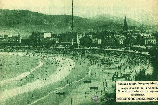 Collectionnisme de Revues et Journaux: * SAN SEBASTI&Aacute;N * Hotel Continental Palace - 1935