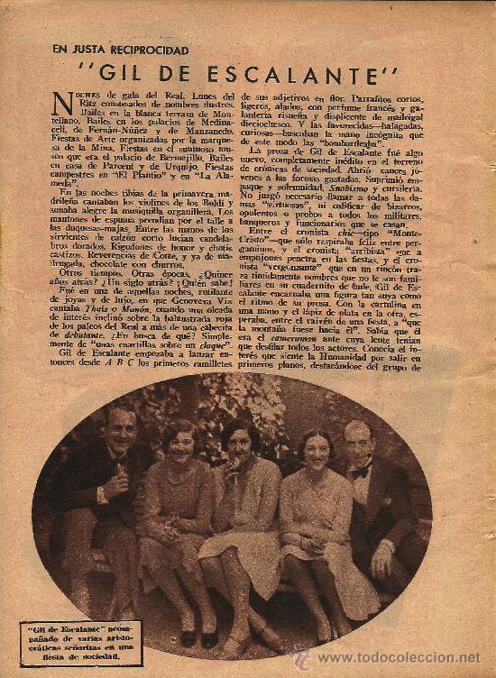 Coleccionismo de revistas y peri&oacute;dicos: Gil de Escalante * Juan Spottorno */ por Cil - 1935