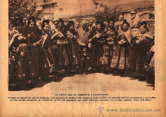 Coleccionismo de revistas y peri&oacute;dicos: * CANDELARIO, Salamanca * Visita del presidente Lerroux - 1935