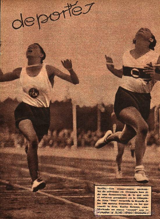 Coleccionismo de revistas y peri&oacute;dicos: * DEPORTES * H&iacute;pica: jinete Pombo con caballo Trazno, campeonatos de Castilla de nataci&oacute;n...- 1935