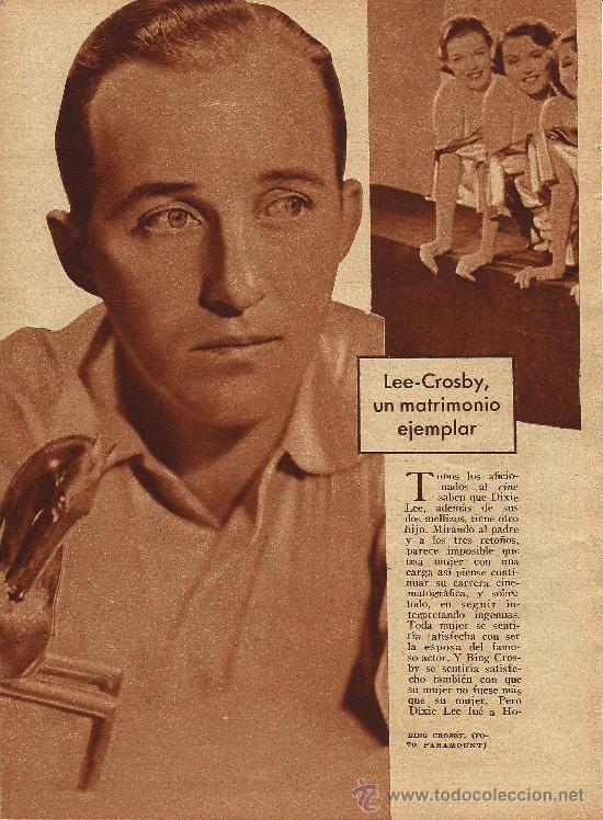 Collection Magazines and Newspapers: * CINE * Dixie Lee- Bing Crosby, un matrimonio ejemplar  - 1935