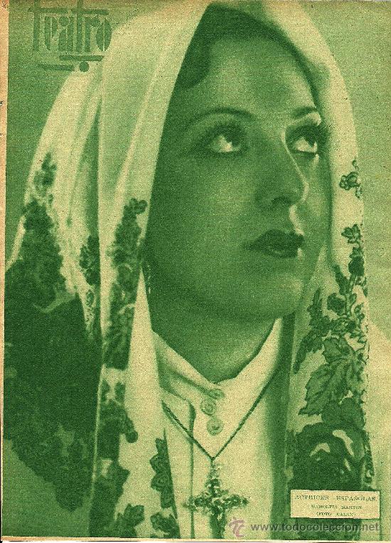 Coleccionismo de revistas y peri&oacute;dicos: La actriz Manolita Mart&iacute;n ( foto Gal&aacute;n) - 1935