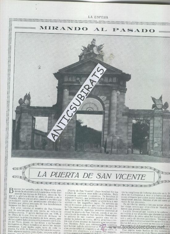Collezionismo di Riviste e Giornali: REVISTA 1914 PUERTA SAN VICENTE DE MADRID LOS BARRIOS CADIZ MUJERES PRIMERA GUERRA MUNDIAL INFERMERA