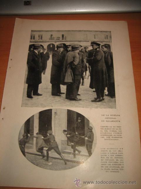 Sammeln von Zeitschriften und Zeitungen: DE LA HUELGA GENERAL EN SALAMANCA EL ALCALDE CONVERSA CON JEFES DE HOJA REVISTA BLANCO Y NEGRO 1932