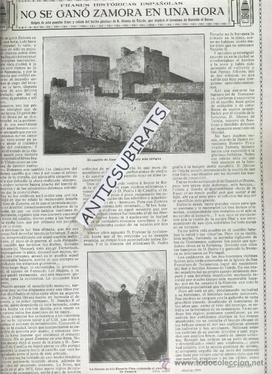 Sammeln von Zeitschriften und Zeitungen: REVISTA 1916 NO SE GANO ZAMORA EN UNA HORA CASTILLO DE PONTON CONCHA ESPINA LA SERNA JOSE LOYGORRI