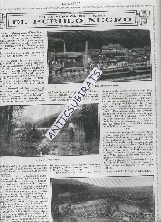 Coleccionismo de Revistas y Peri&oacute;dicos: 1917 PUEBLO NEGRO TRUBIA MACHON CABLES TRANSBORDADOR TORRES-QUEVEDO JOSE RAMON ZARAGOZA CANGAS ONIS