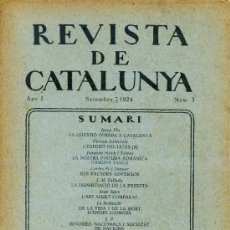 Coleccionismo de Revistas y Periódicos: REVISTA DE CATALUNYA Nº3 SETEMBRE1924. Lote 29464123