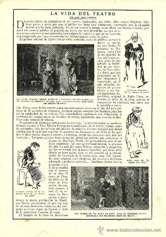 Coleccionismo de revistas y peri&oacute;dicos: * TEATRO * Rosario Leonis, Fuentes y Saavedra, Concha Catal, Irene Alba, Catalina B&aacute;rcena... - 1916