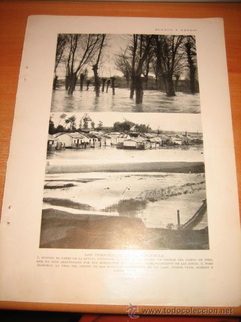 Collection Magazines and Newspapers: LOS TEMPORALES EN LA PENINSULA BURGOS-SEVILLA-TORO(ZAMORA) HOJA REVISTA BLANCO Y NEGRO 1928