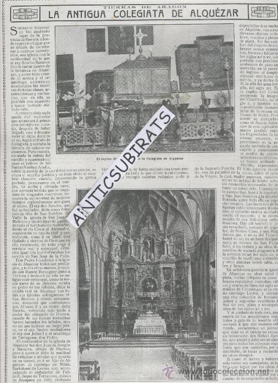 Coleccionismo de Revistas y Peri&oacute;dicos: REVISTA.A&Ntilde;O 1918.LA CRUZ VERDE DE RONCESVALLES.PANTANO DE VALLVIDRERA.JOYERO DE LA VIRGEN.ALQUEZAR.