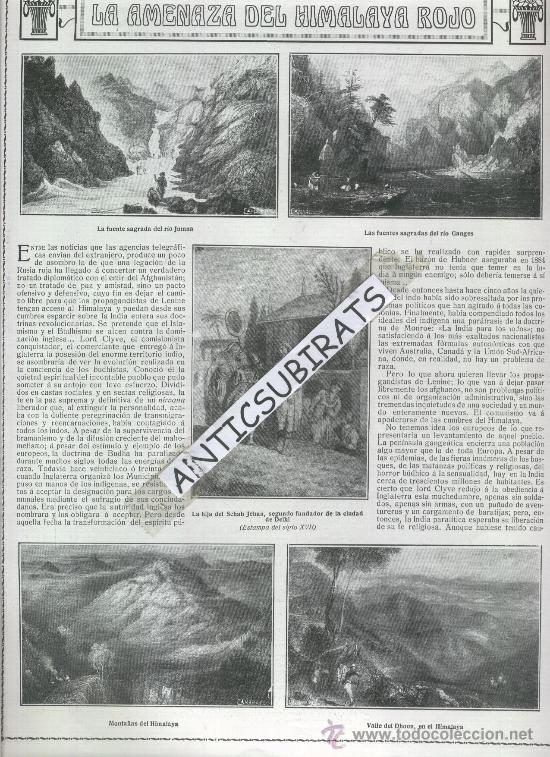 Coleccionismo de revistas y peri&oacute;dicos: REVISTA 1920 NEPAL EVEREST JUMMA HIMALAYA ESPERANZA IRIS DEPORTE ESQUI FEMENINO EN EL GUADARRAMA