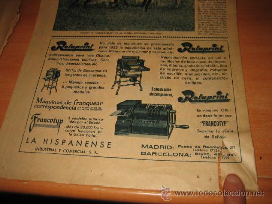 Coleccionismo de revistas y peri&oacute;dicos: PUBLICIDAD ROLAPRINT  IMPRESORA  HOJA REVISTA ABC DICIEMBRE 1934