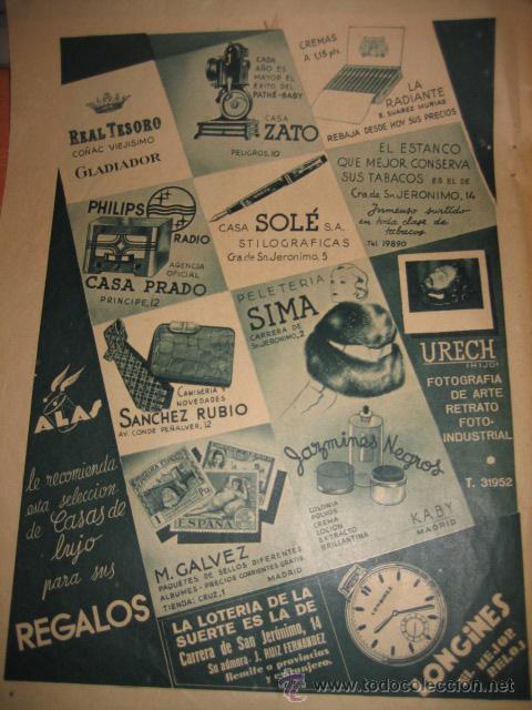 Coleccionismo de revistas y peri&oacute;dicos: PUBLICIDAD NEGOCIOS VARIADOS MADRID HOJA REVISTA ABC DICIEMBRE 1934
