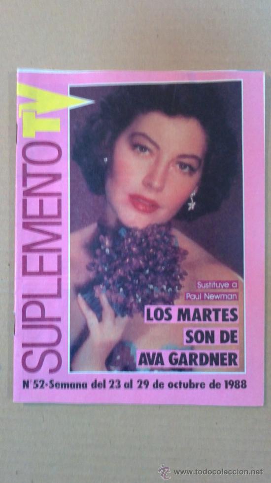 Coleccionismo de Revistas y Peri&oacute;dicos: REVISTA SUPLEMENTO-TV.N&ordm;52.(A&Ntilde;O;1988)--AVA GARDNER,Y,MAS...