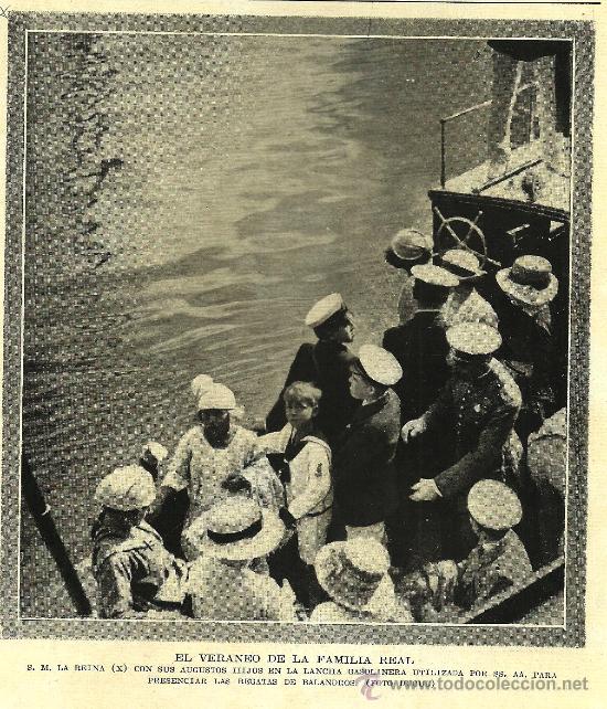 Coleccionismo de revistas y peri&oacute;dicos: * SANTANDER * Veraneo de la familia Real en: regatas de balandros - 1920