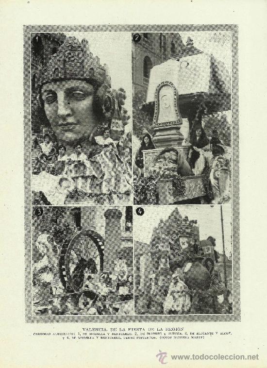 Coleccionismo de Revistas y Peri&oacute;dicos: * VALENCIA * Fiestas: carrozas de Morella, Benicarl&oacute;, Segorbe, Altura, Alicante y Alcoy - 1920
