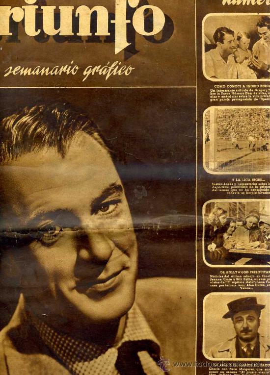 Coleccionismo de Revistas y Peri&oacute;dicos: TRIUNFO SEMANARIO GR&Aacute;FICO N&ordm; 46 - 14 DICIEMBRE 1946 - PORTADA GARY COOPER