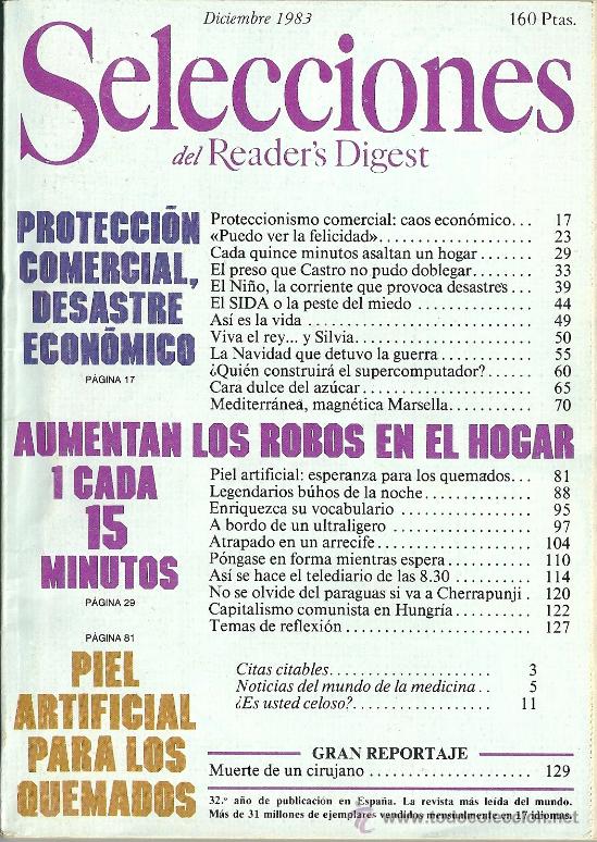 Sammeln von Zeitschriften und Zeitungen: Selecciones del Reader &acute;s Digest Diciembre 1983