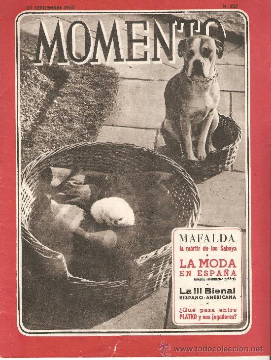 Coleccionismo de revistas y peri&oacute;dicos: REVISTA MOMENTO SETIEMBRE DE 1955