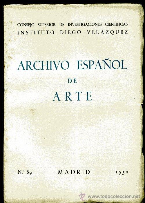 Coleccionismo de Revistas y Peri&oacute;dicos: ARCHIVO ESPA&Ntilde;OL DE ARTE Tomo XXIII 89 Alvar martinez Toledo, retablos aragoneses ,finalizada