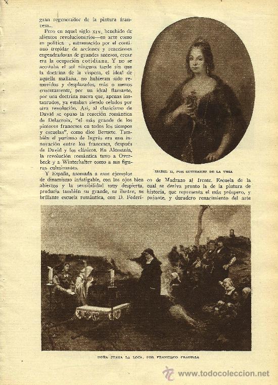 Sammeln von Zeitschriften und Zeitungen: El fecundo y renacentista siglo XIX en la pintura espa&ntilde;ola. Rosales, Vicente L&oacute;pez, Goya&hellip; - 1926
