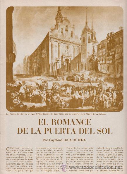 Coleccionismo de revistas y peri&oacute;dicos: EL ROMANCE DE LA PUERTA DEL SOL. 32 P&Aacute;GINAS. SUPLEMENTO DE LOS DOMINGOS DE ABC.