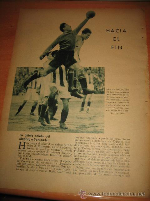 Coleccionismo de revistas y peri&oacute;dicos: FUTBOL DONOSTIA-VALENCIA  HOJA REVISTA BLANCO Y NEGRO 1933