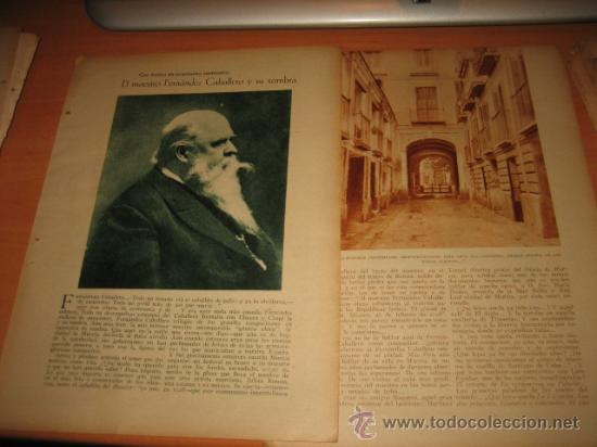 Coleccionismo de revistas y peri&oacute;dicos: EL MAESTRO FERNANDEZ CABALLERO Y SU SOMBRA CON MOTIVO CENTENARIO 2HOJAS REVISTA BLANCO Y NEGRO 1933