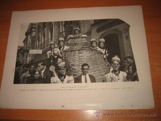 Coleccionismo de revistas y peri&oacute;dicos: CARNAVAL CORDOBES CARROZA LA GARRAFA EN EL PASEO DE LA VICTORIA HOJA DE REVISTA BLANCO Y NEGRO 1933