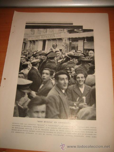 Coleccionismo de revistas y peri&oacute;dicos: MIS MURCIA VISITA CARTAGENA   HOJA DE REVISTA BLANCO Y NEGRO 1933