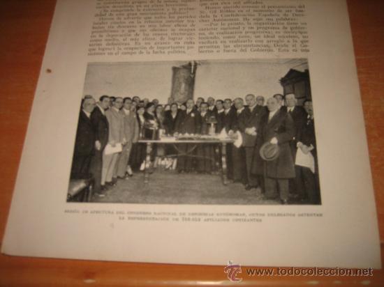 Coleccionismo de revistas y peri&oacute;dicos: MADRID  INAUGURACION CONGRESO  NACIONAL DE DERECHAS AUTONOMAS HOJA DE REVISTA BLANCO Y NEGRO 1933