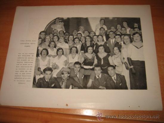 Coleccionismo de revistas y peri&oacute;dicos: UNA NOTA DEL CARNAVAL SEVILLANO BAILE DE PI&Ntilde;ATA DE BELLAS ARTES HOJA DE REVISTA BLANCO Y NEGRO 1933